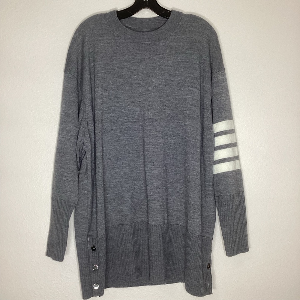 Grey Pullover Cotton Sweater Portugal L - Picture 1 of 6